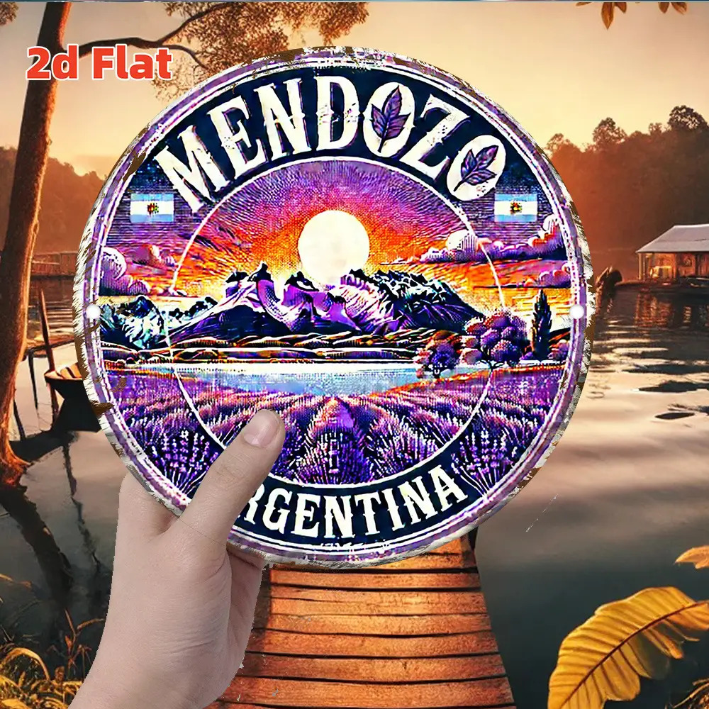 Vintage Collectible Plates - 2D Flat, 2D Flat Retro Mendoza