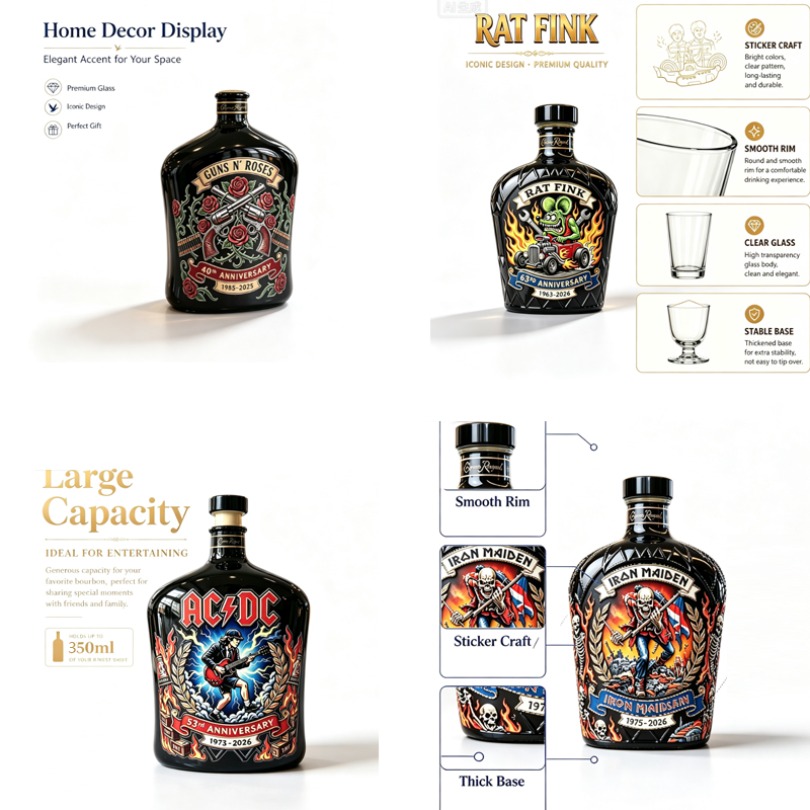 Rock  Pattern Whiskey Decanter - Vintage Collectible Liquor Bottles ulasan dan harga