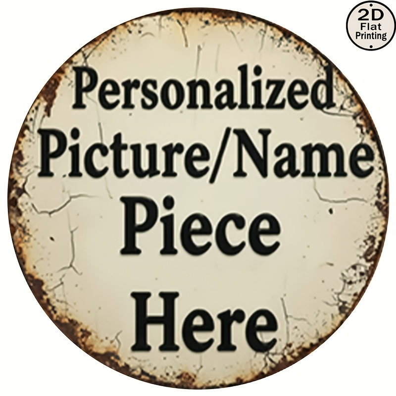 Customized Retro Round Metal W - Vintage Collectible Plates ulasan dan harga