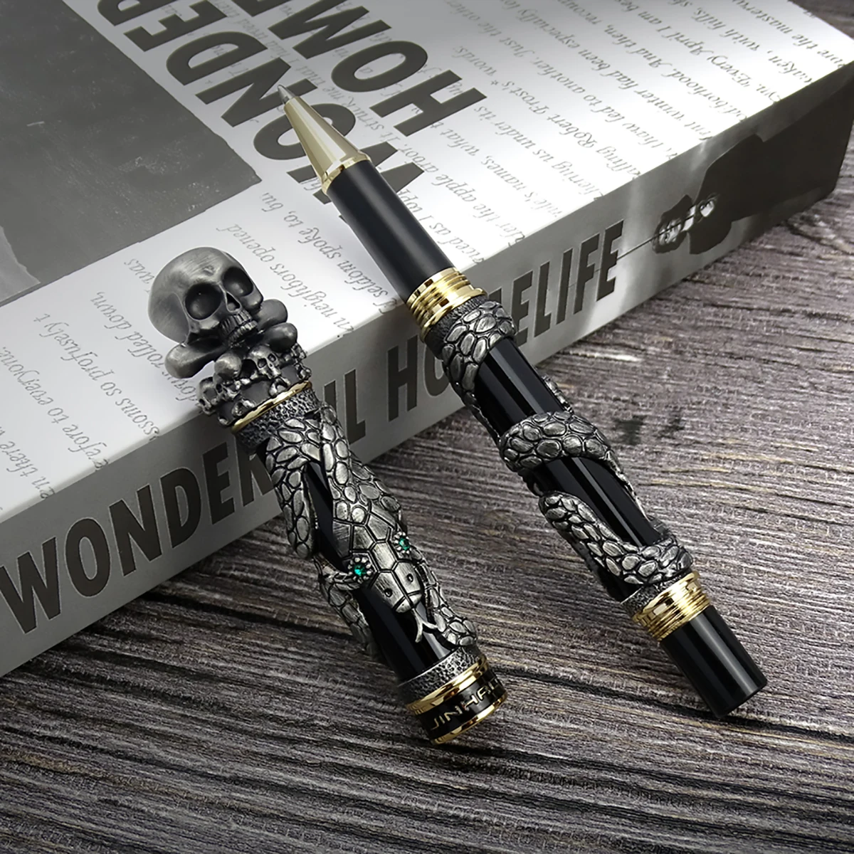 Jinhao Metal Vintage Rollerbal - Vintage Collectible Pens ulasan dan harga