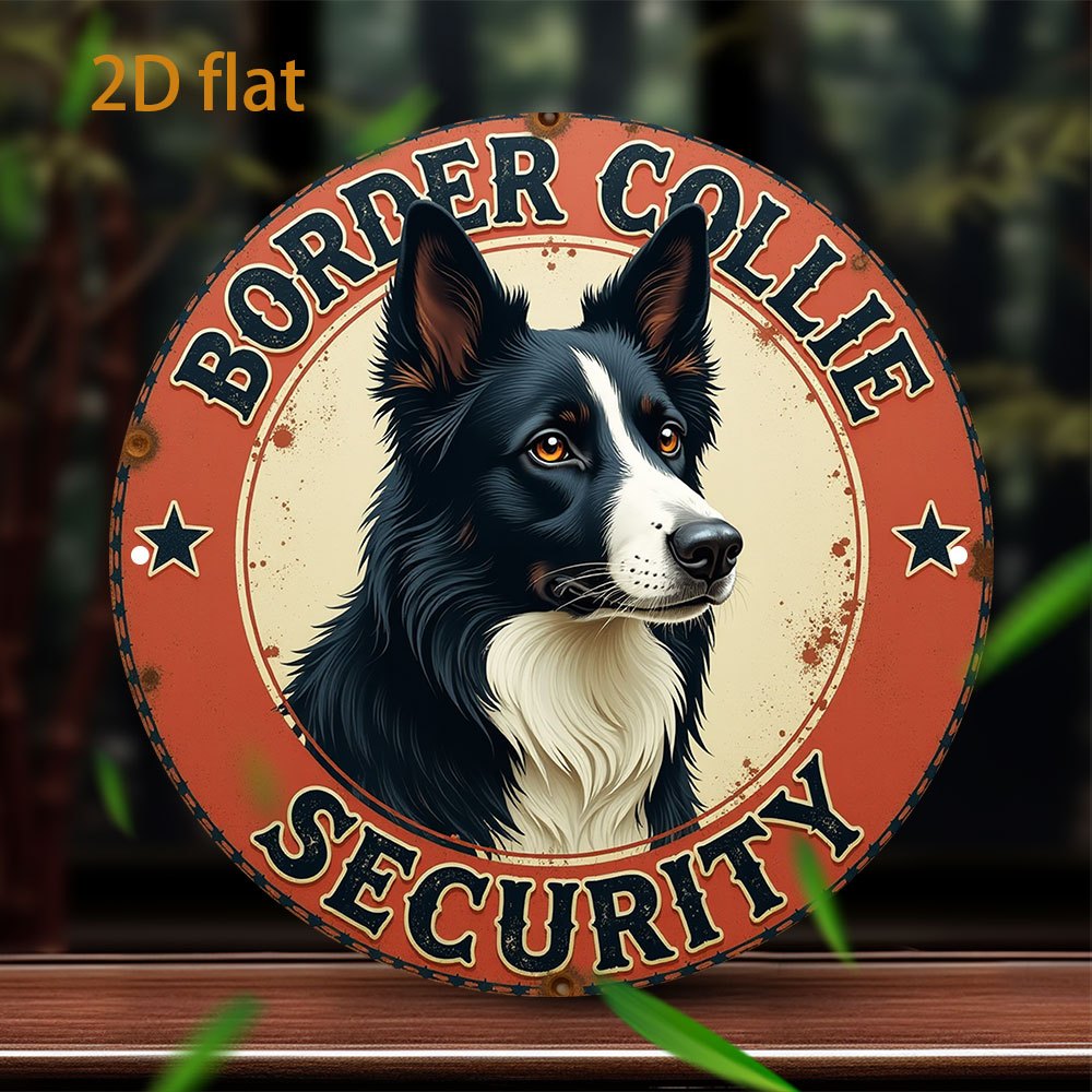 2D Metal Sign Border Collie Se - Vintage Collectible Plates ulasan dan harga