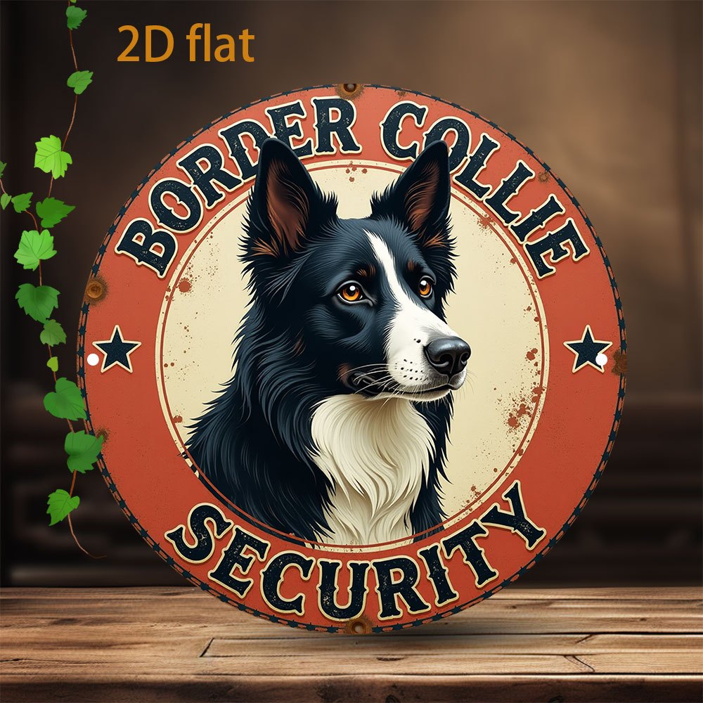 2D Metal Sign Border Collie Se - Vintage Collectible Plates ulasan dan harga